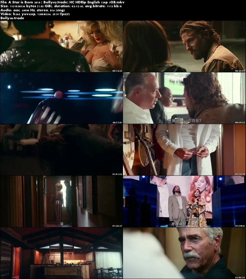 A Star is Born 2018 HC HDRip 1Gb English 720p Download