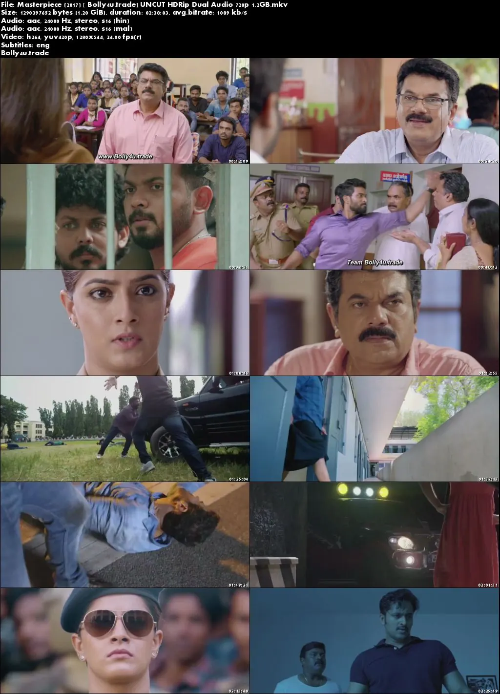 Masterpiece 2017 HDRip UNCUT Hindi Dubbed Dual Audio 720p Download