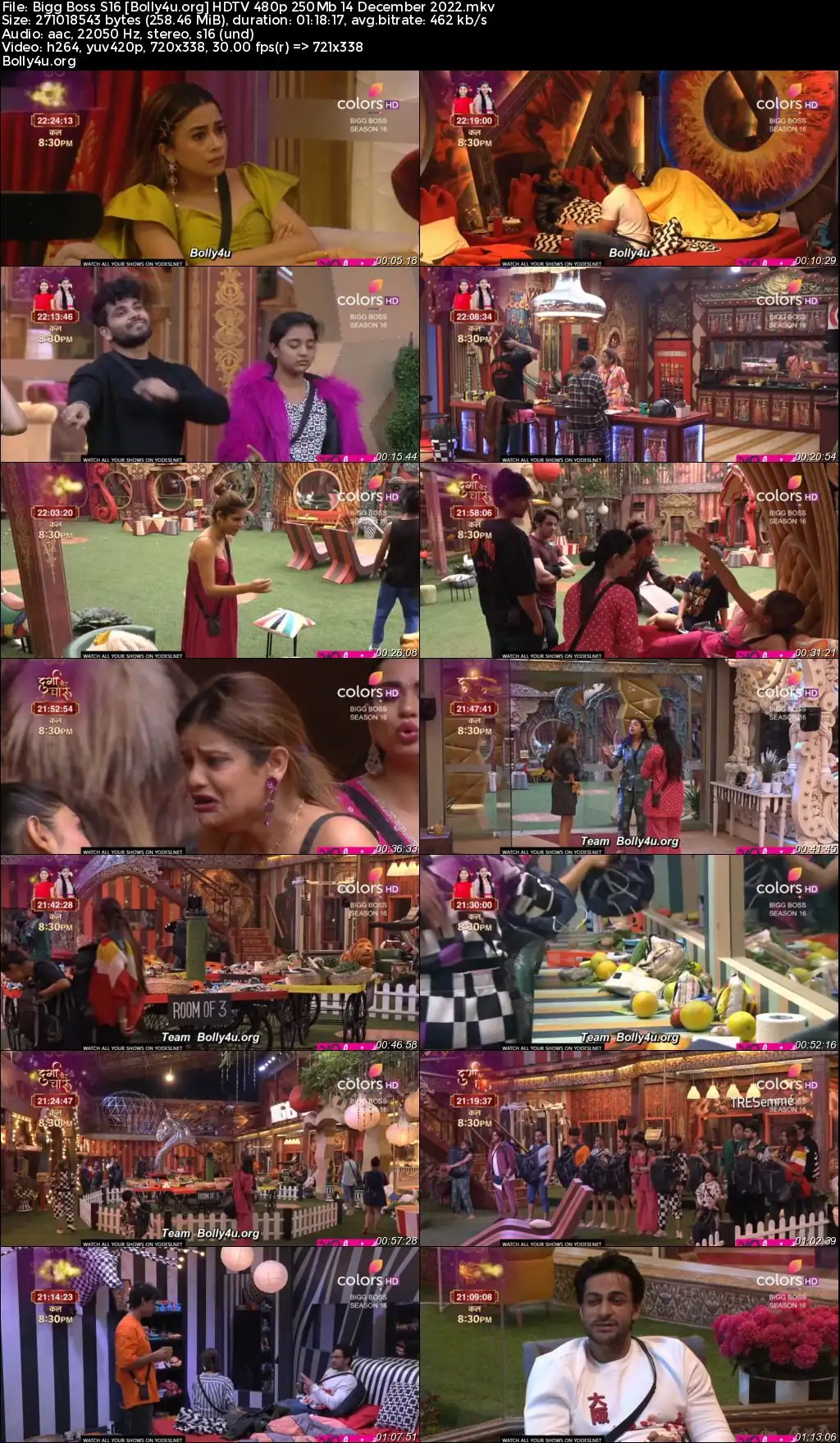 Bigg Boss S16 HDTV 480p 250Mb 14 December 2022 Download