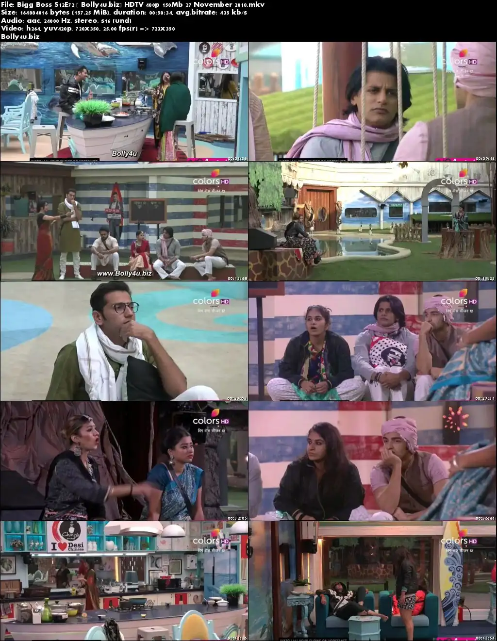 Bigg Boss S12E72 HDTV 480p 150Mb 27 November 2018 Download Bigg Boss S12E72 HDTV 480p 150Mb 27 November 2018 Download