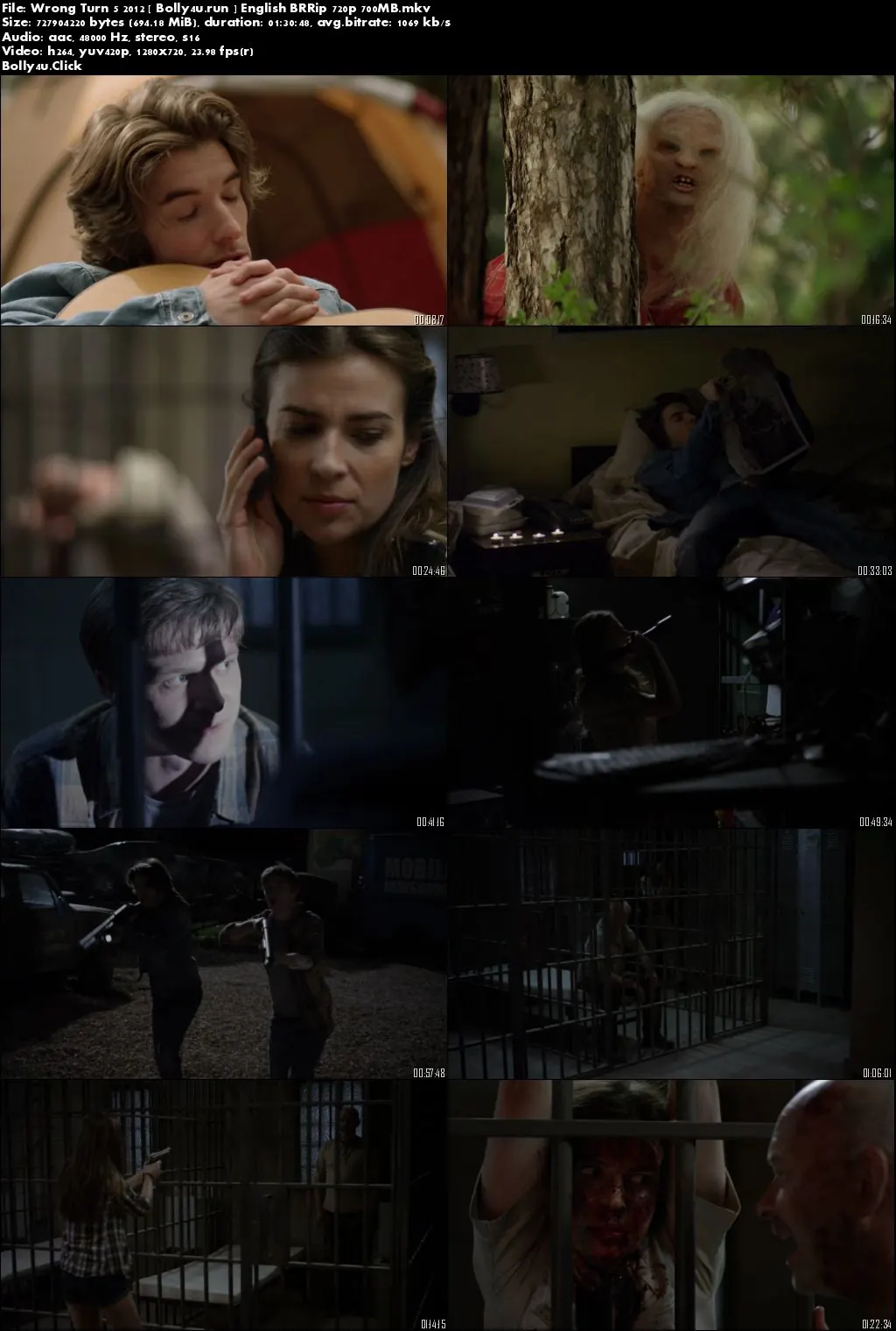 Wrong Turn 5 Bloodlines 2012 BRRip 300MB UNRATED English 480p Download