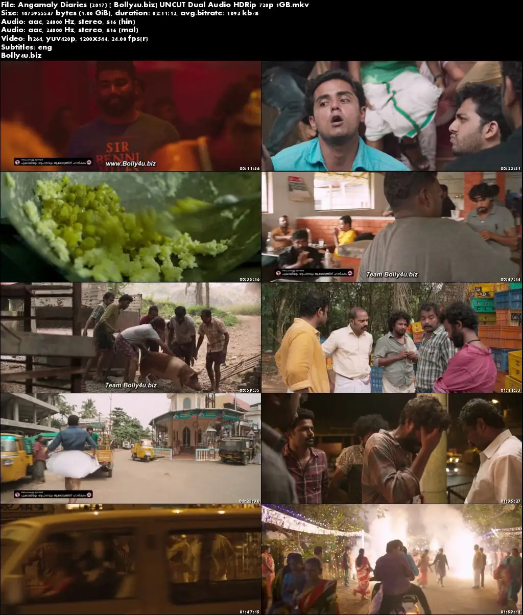 Angamaly Diaries 2017 HDRip 1GB UNCUT Hindi Dual Audio 720p Download