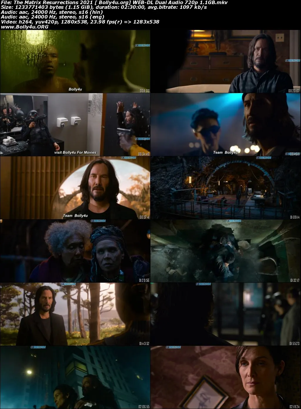 The Matrix Resurrections 2021 WEB-DL 500MB Hindi CAM Dual Audio 480p Download
