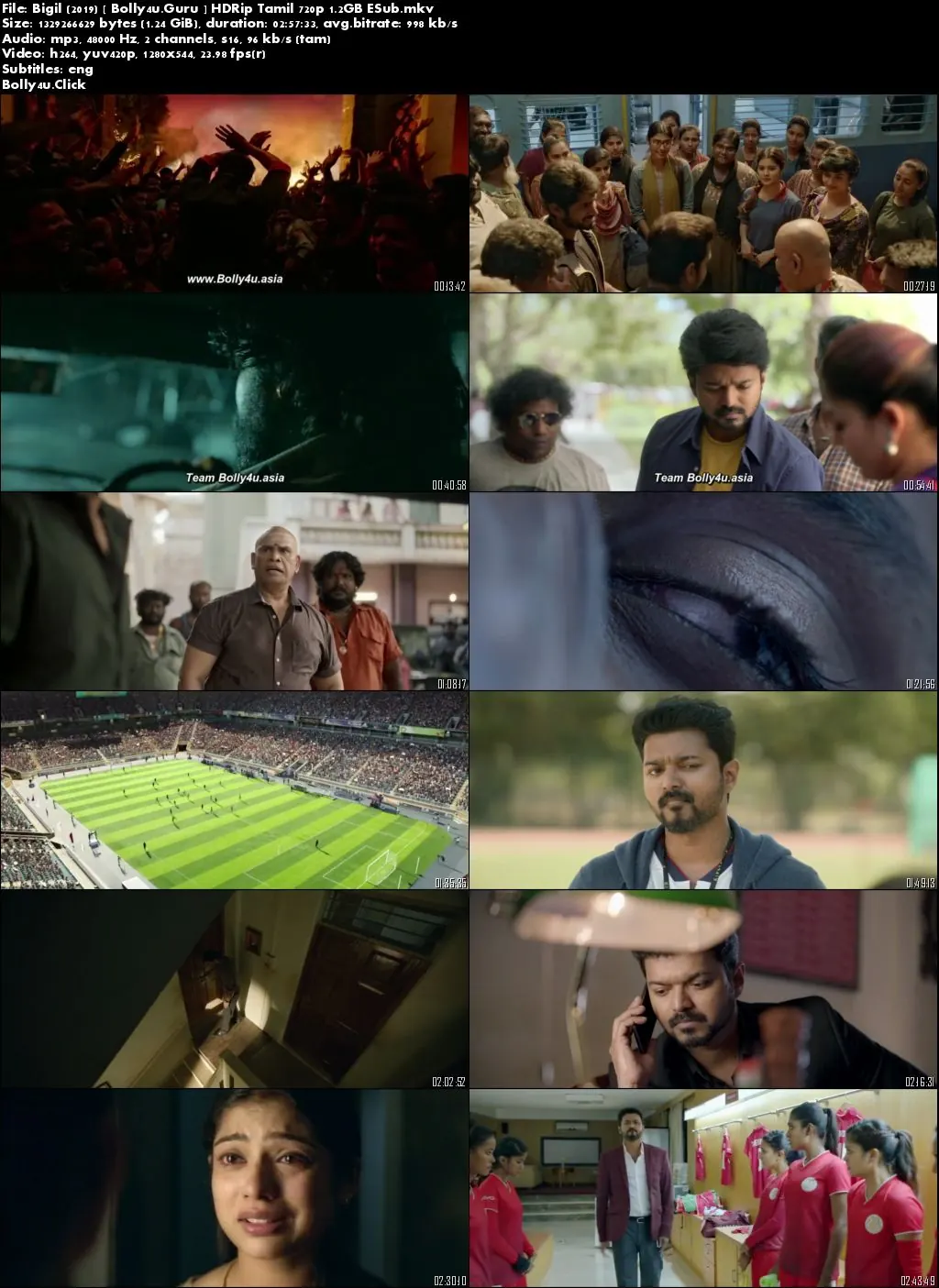 Bigil 2019 WEB-DL 500MB Tamil 480p ESub Download