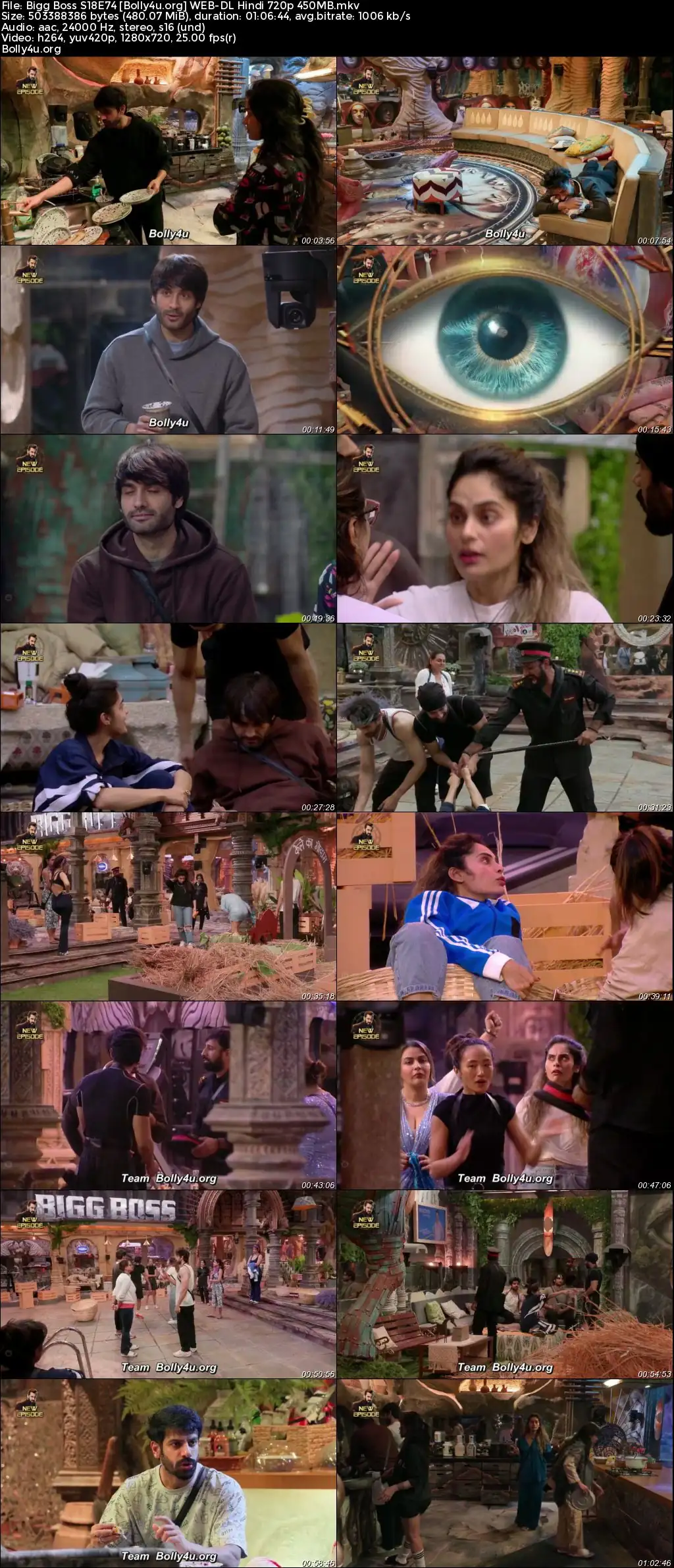Bigg Boss 2024 WEB-DL Hindi S18E74 Download 720p  480p