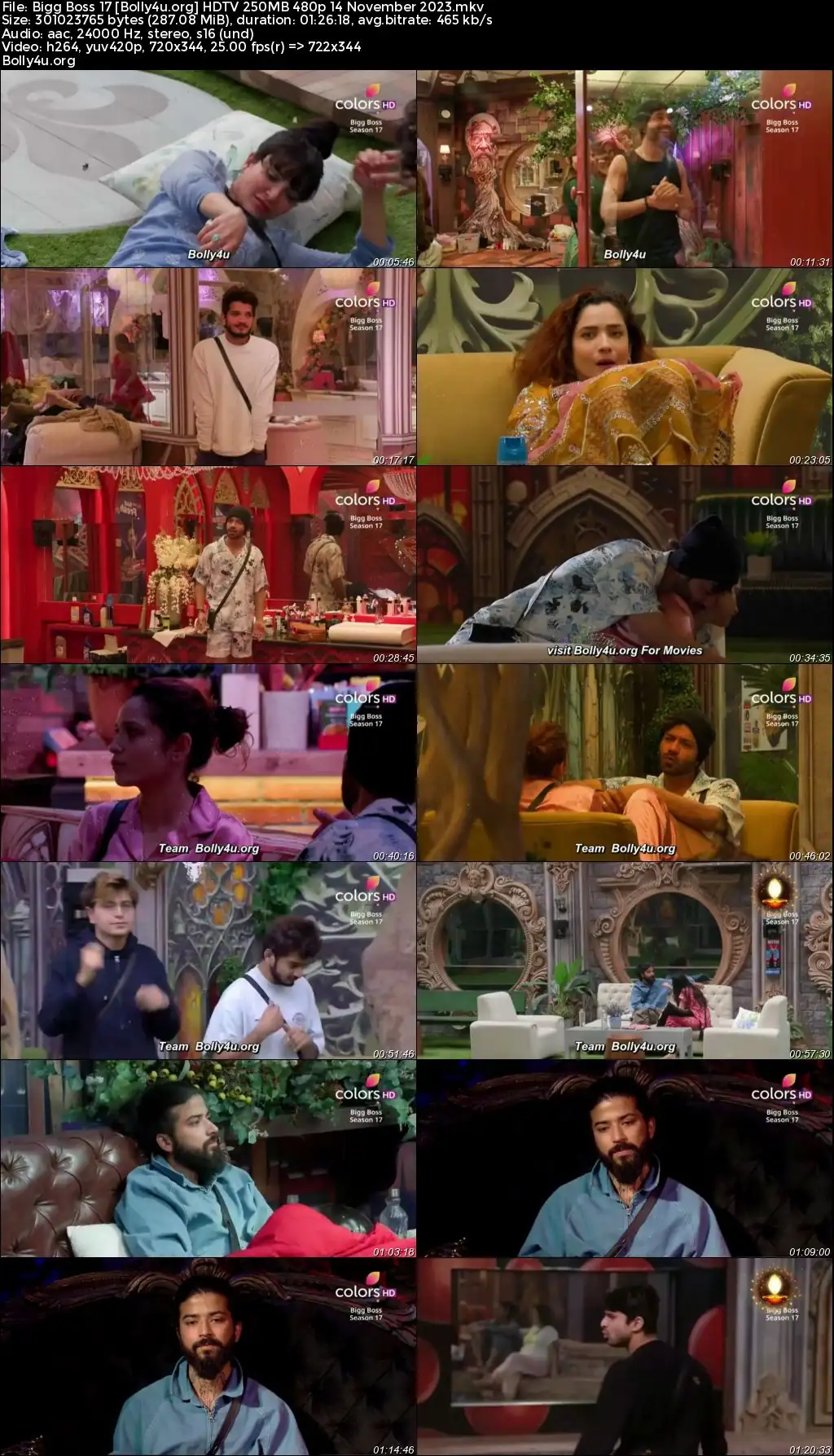Bigg Boss 17 HDTV 250MB 480p 14 November 2023 Download