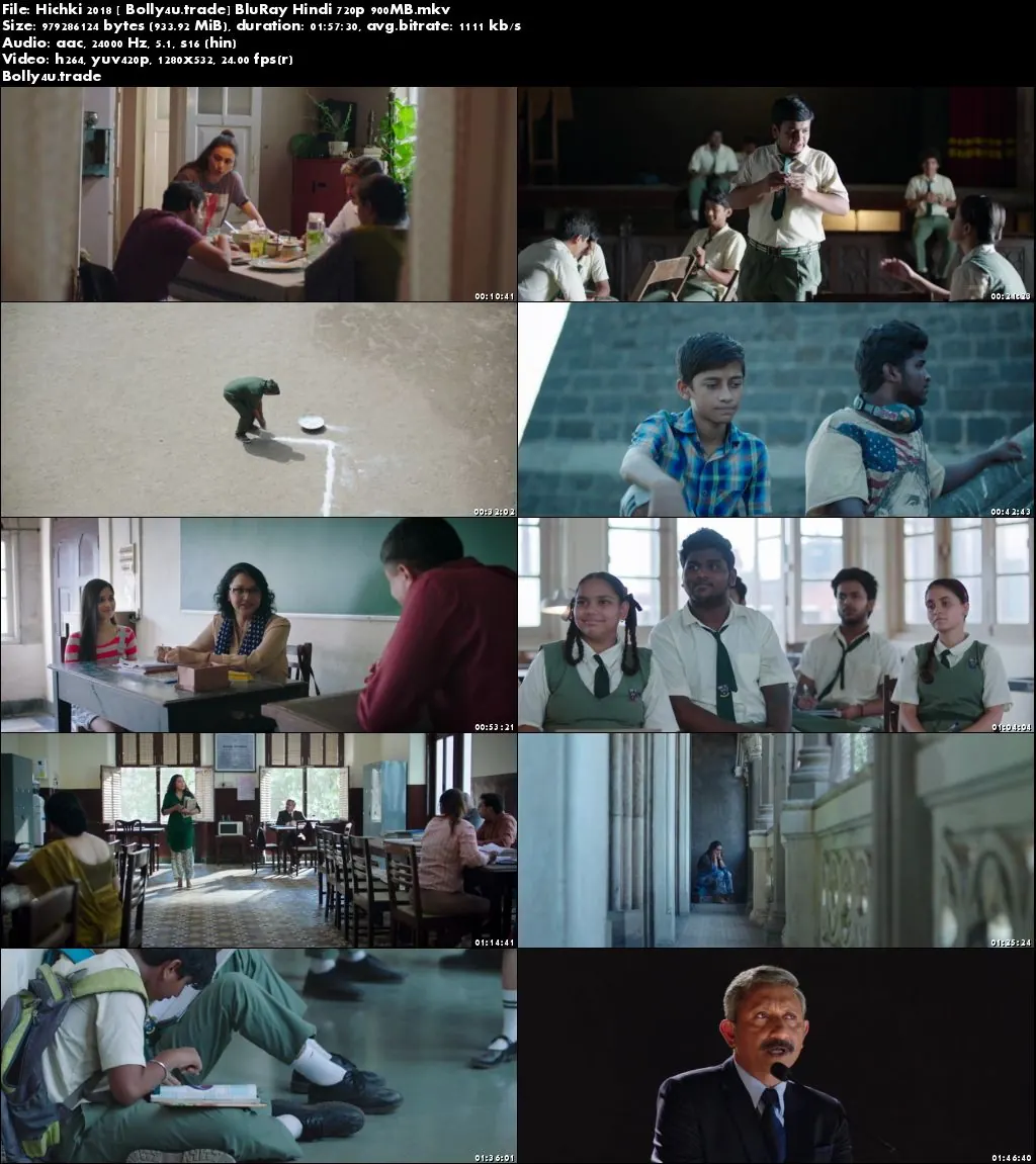 Hichki 2018 BluRay 350MB Full Hindi Movie Download 480p