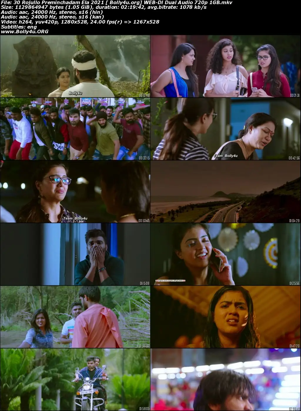 30 Rojullo Preminchadam Ela 2021 WEB-DL 400MB Hindi Dual Audio 480p Download