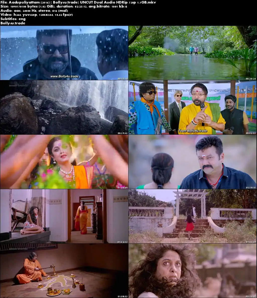 Aadupuliyattam 2016 HDRip UNCUT Hindi Dubbed Dual Audio 720p Download
