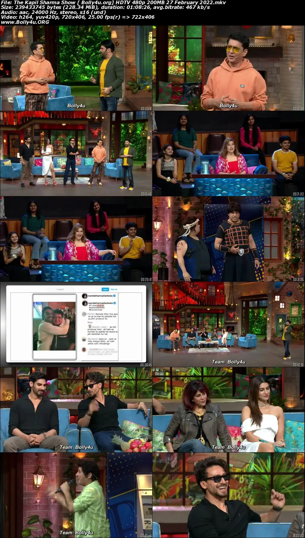 The Kapil Sharma Show HDTV 480p 200MB 27 February 2022 Download
