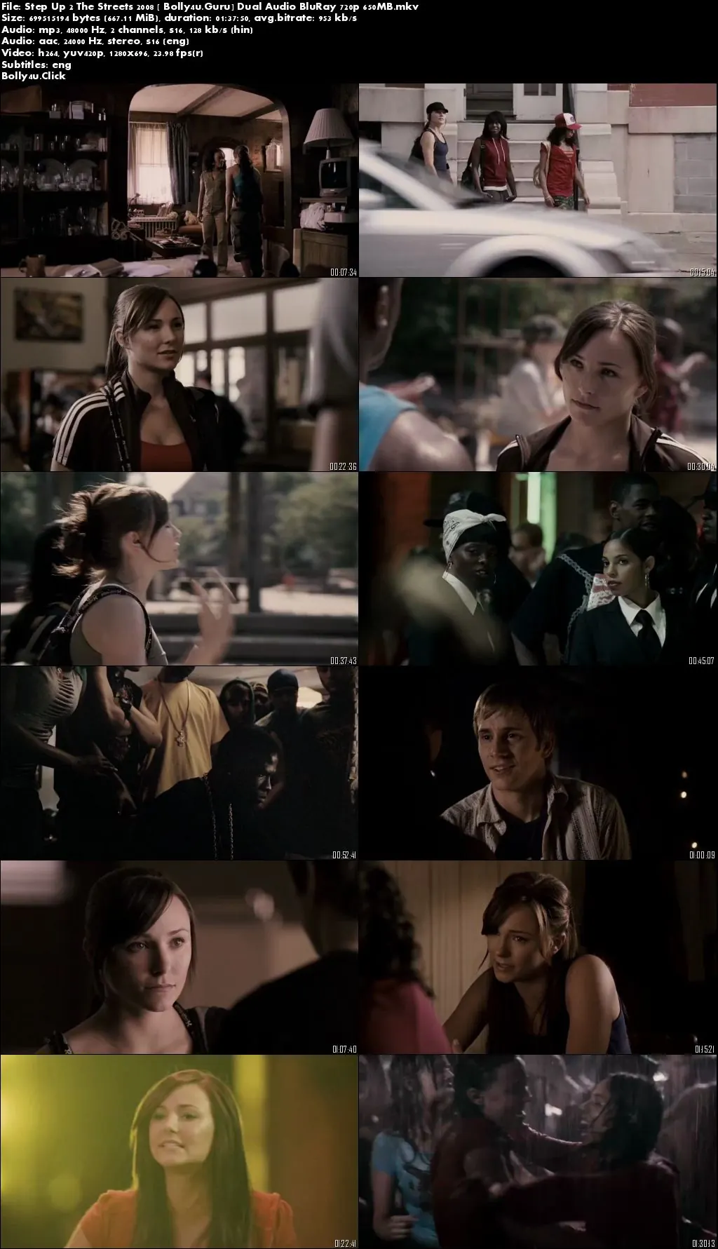 Step Up 2 The Streets 2008 BluRay 300MB Hindi Dual Audio 480p Download