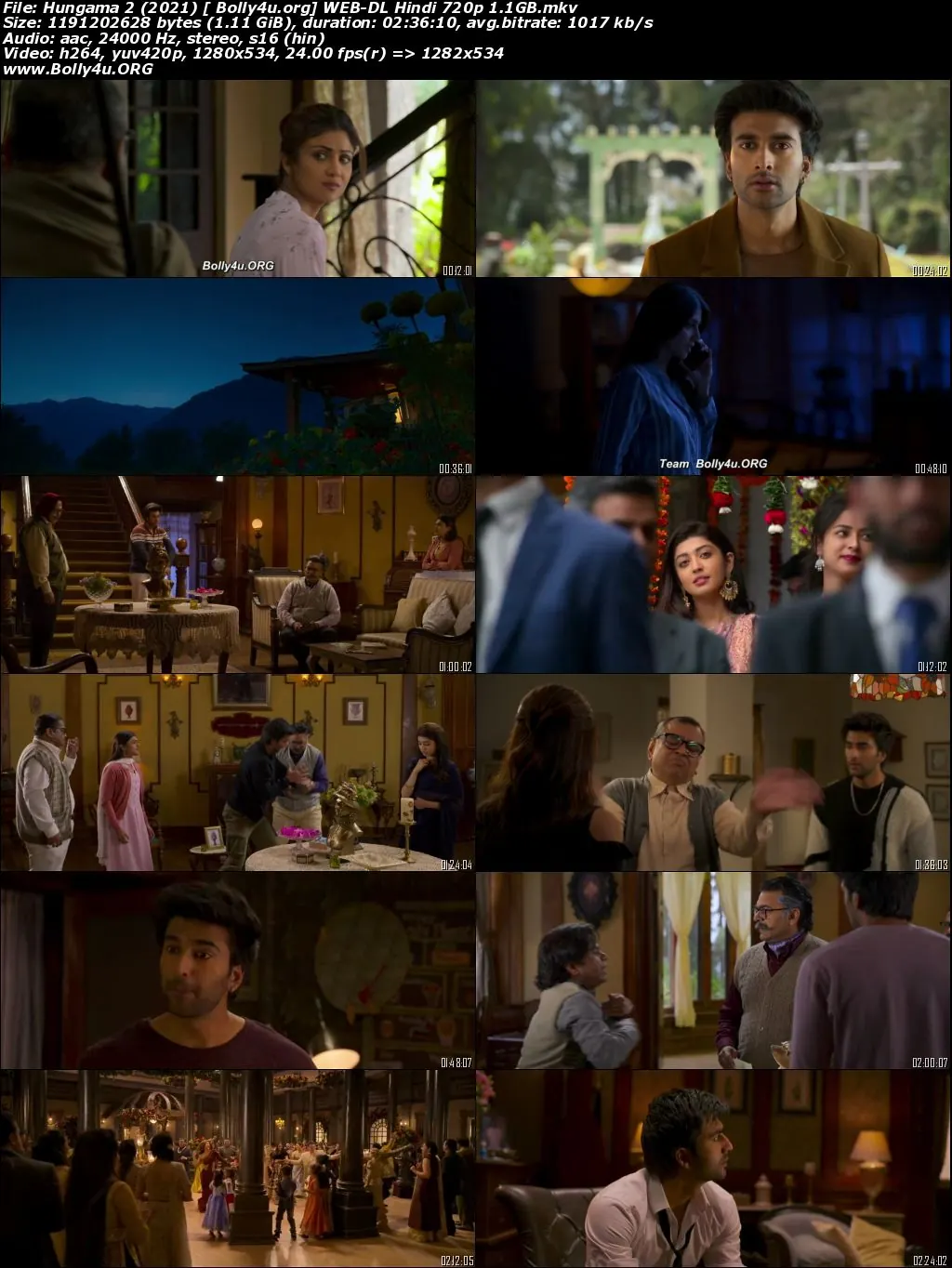 Hungama 2 2021 WEB-DL 450MB Hindi Movie Download 480p