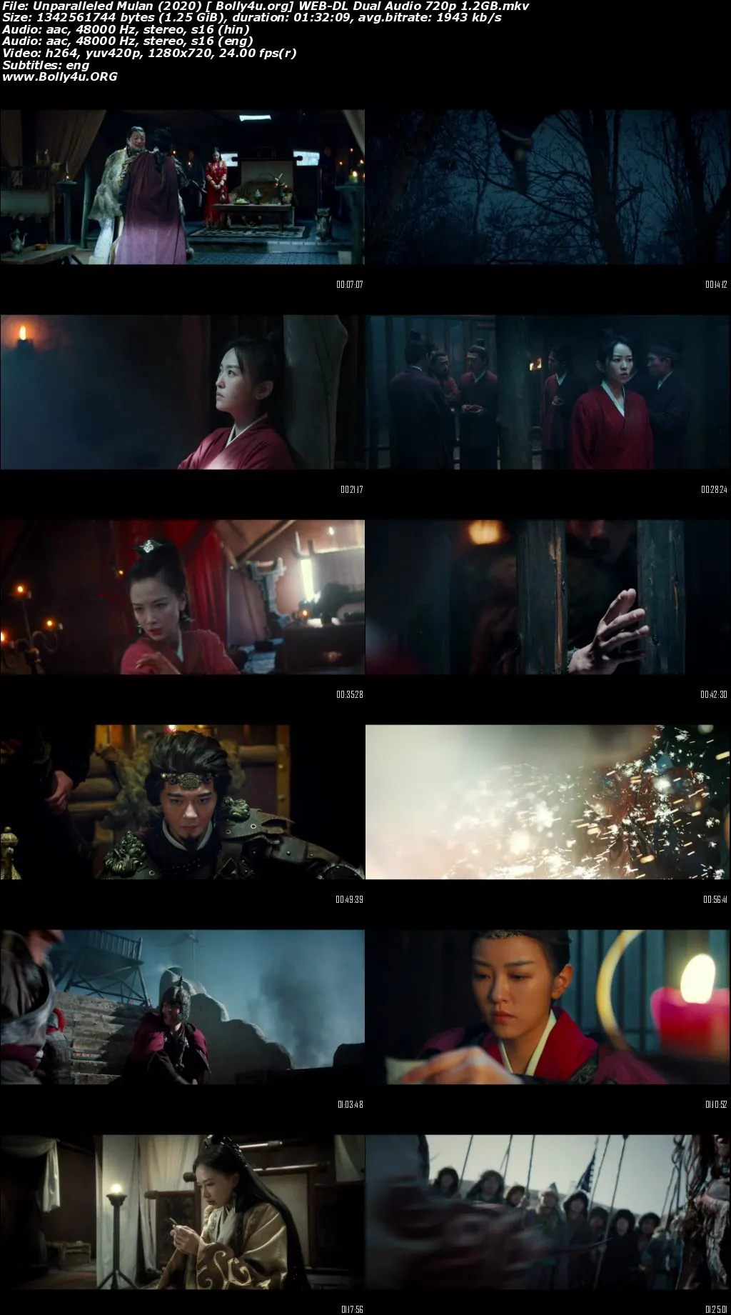 Unparalleled Mulan 2020 WEB-DL 300Mb Hindi Dual Audio 480p Download