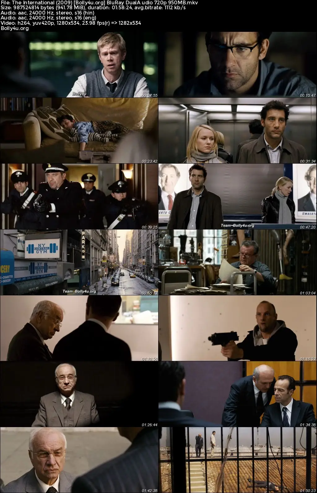 The International 2009 BluRay Hindi Dual Audio Full Movie Download 1080p  720p  480p