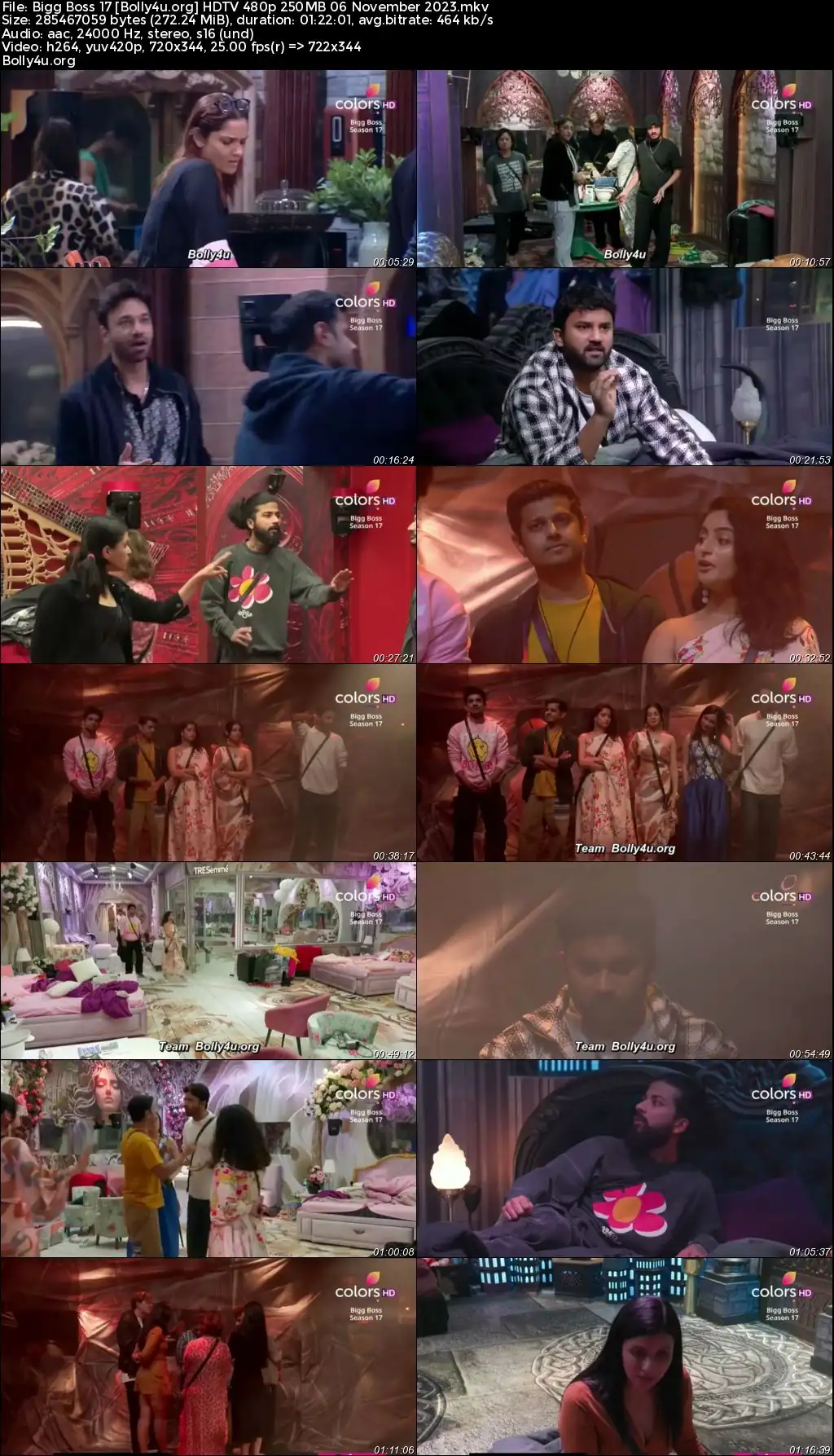 Bigg Boss 17 HDTV 480p 250MB 06 November 2023 Download