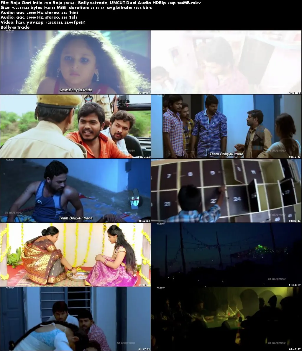 Raju Gari Intlo 7va Roju 2016 HDRip 900MB UNCUT Hindi Dual Audio 720p Download