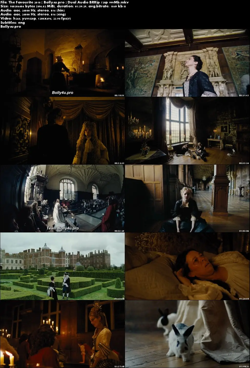 The Favourite 2018 BRRip 350Mb Hindi Dual Audio 480p ESub Download