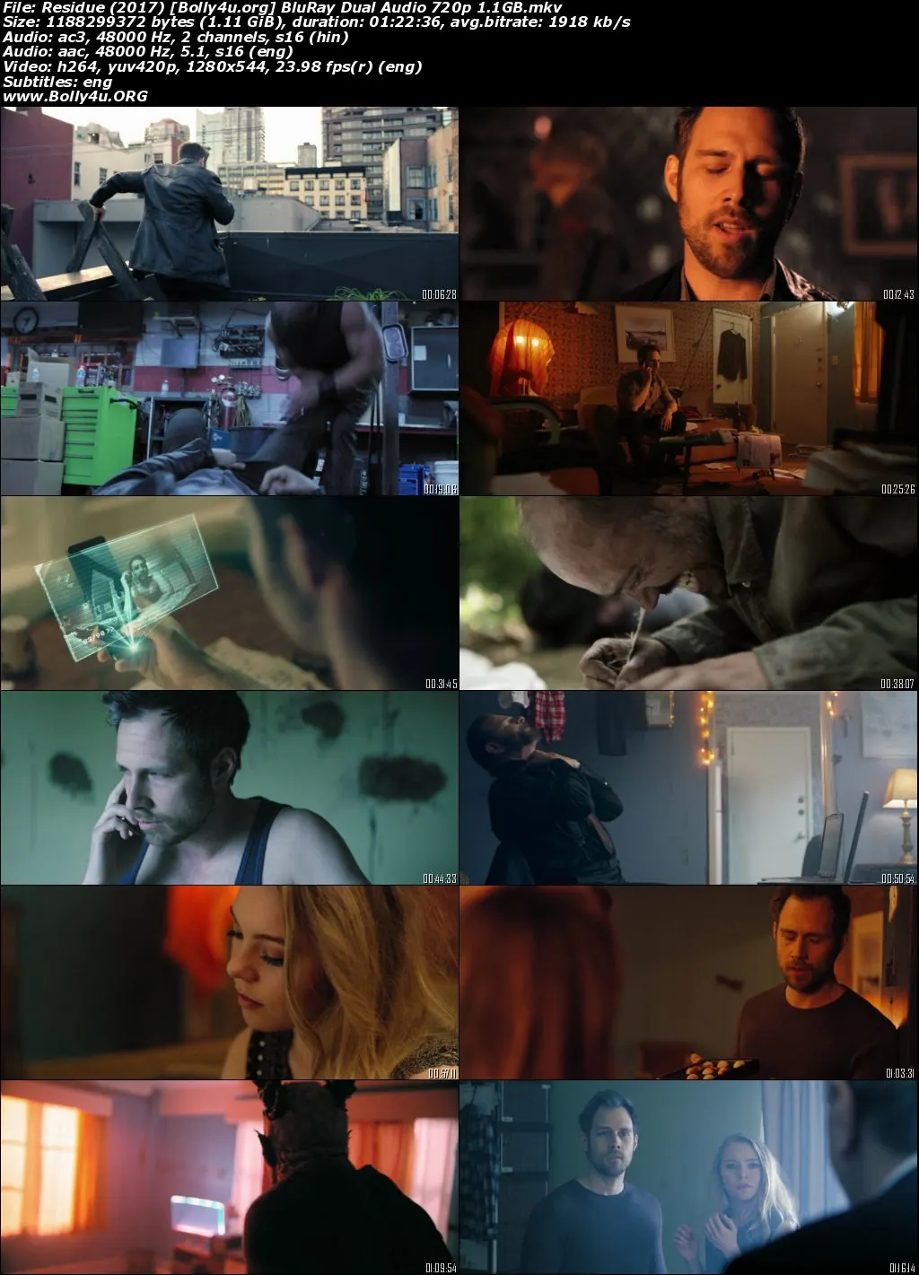 Residue 2017 BluRay Hindi Dual Audio Full Movie Download 720p  480p