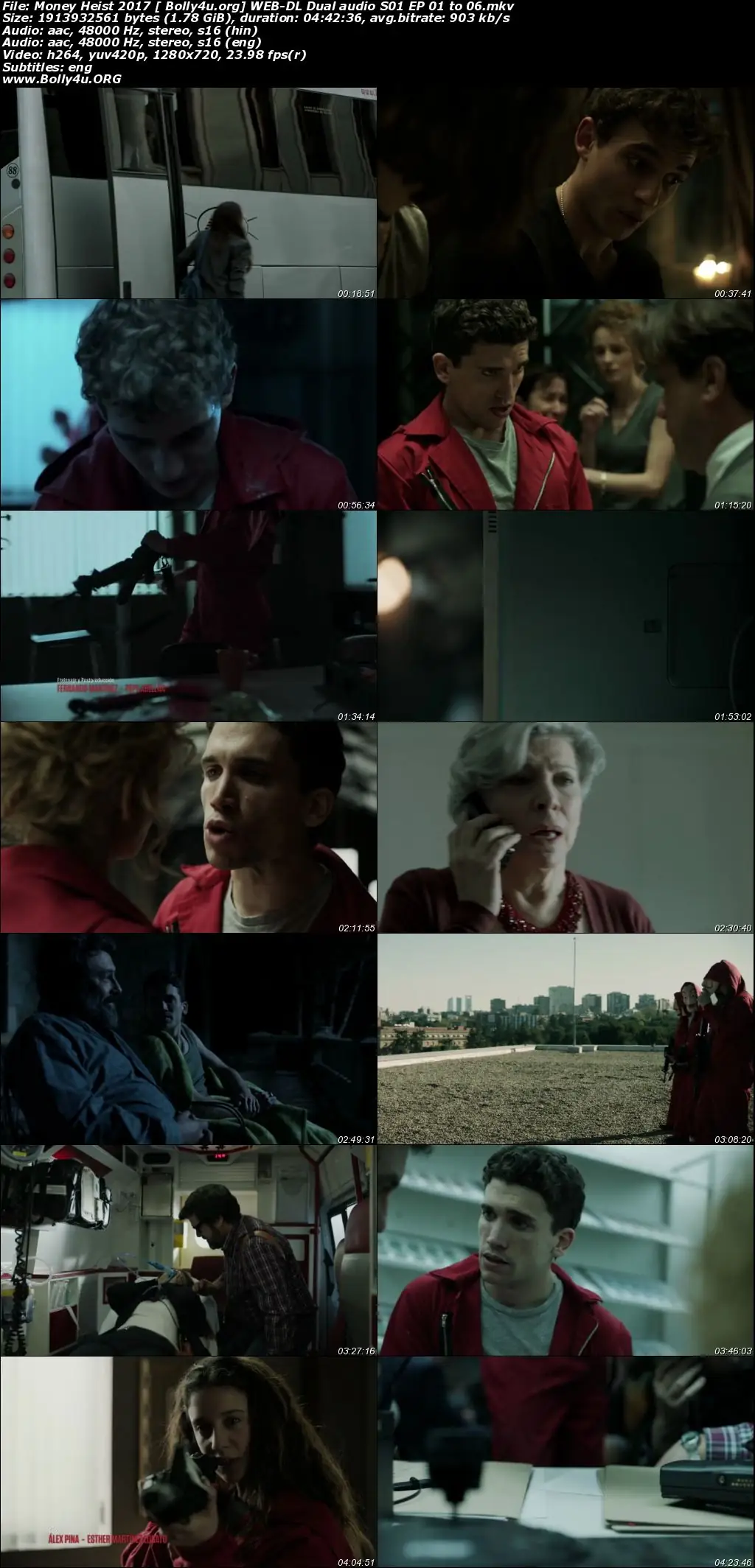 Money Heist 2017 WEB-DL 4Gb Hindi Dual Audio S01 Download 720p
