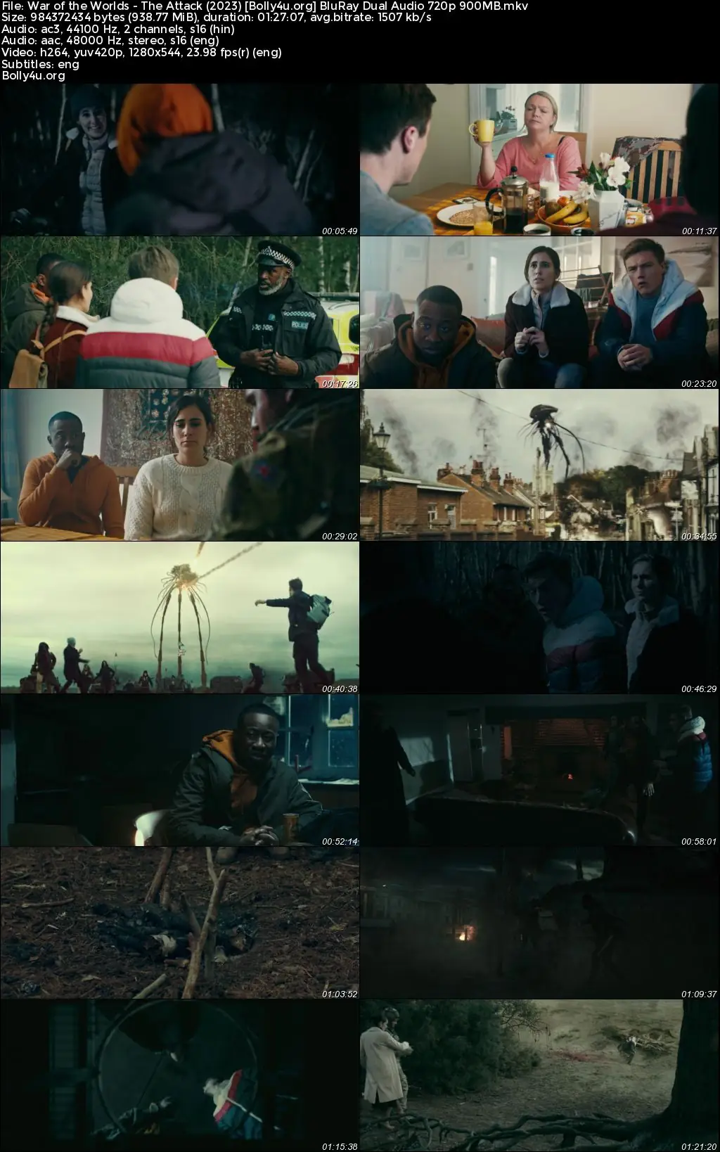 War of the Worlds The Attack 2023 BluRay Hindi Dual Audio Full Movie Download 720p  480p