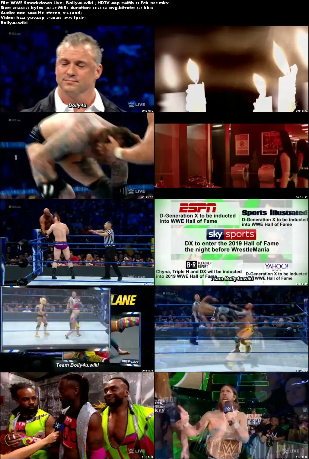 WWE Smackdown Live HDTV 480p 250Mb 19 Feb 2019 Download WWE Smackdown Live HDTV 480p 250Mb 19 Feb 2019 Download