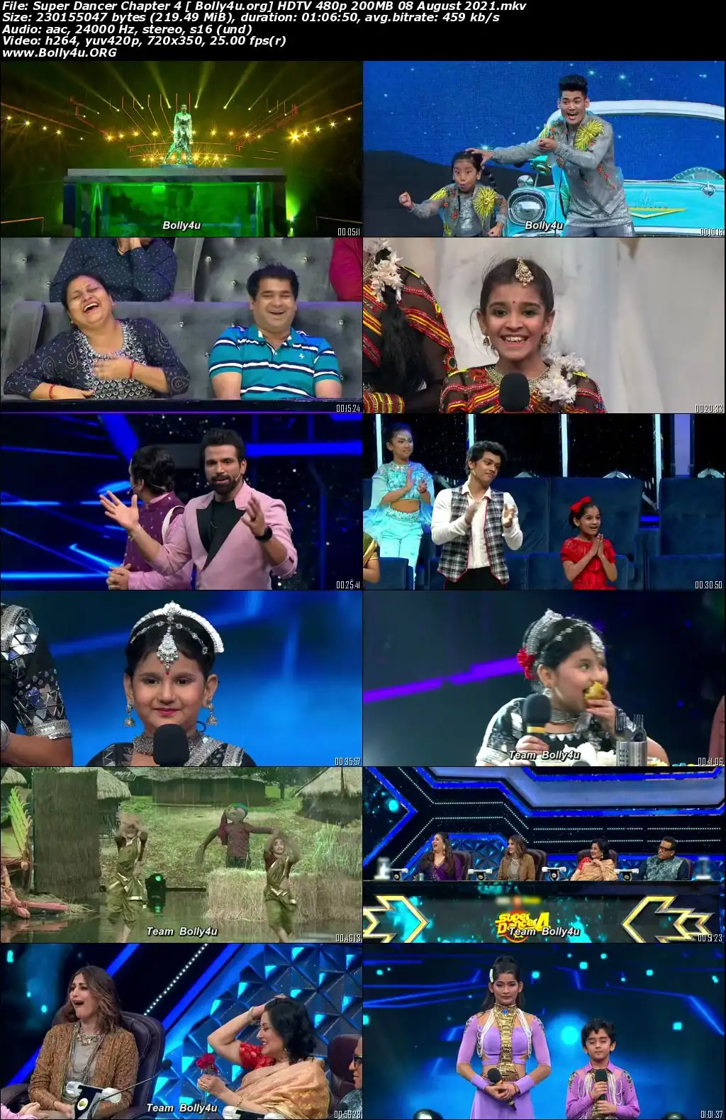 Super Dancer Chapter 4 HDTV 480p 200MB 08 August 2021 Download