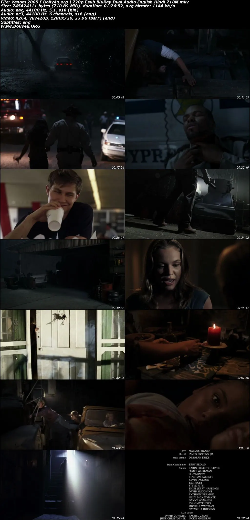 Venom 2005 BluRay 700MB Hindi Dual Audio 720p ESub download