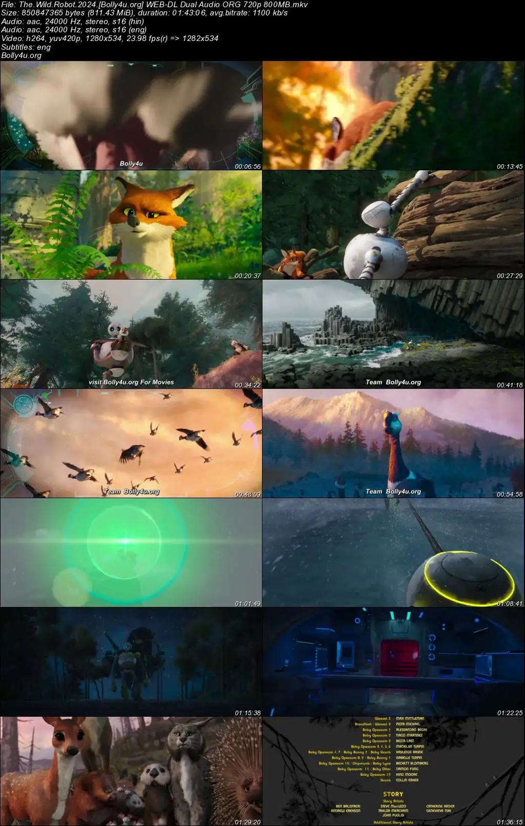 The Wild Robot 2024 WEB-DL Hindi Dual Audio ORG Full Movie Download 1080p  720p  480p