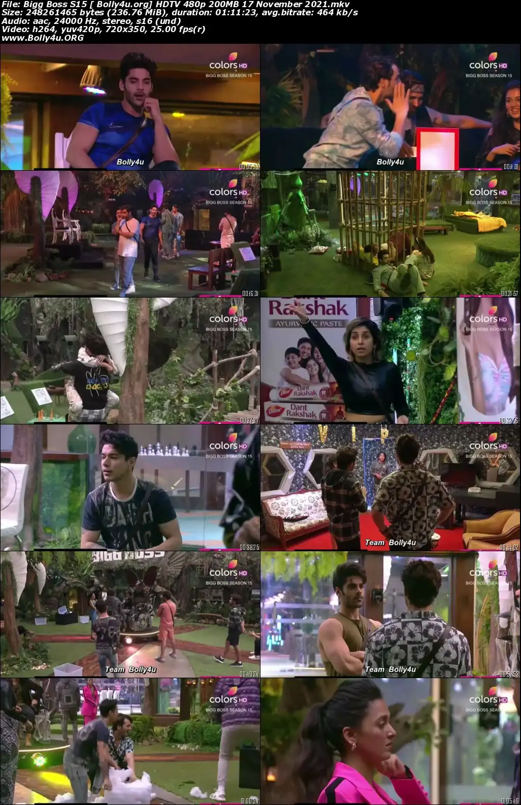 Bigg Boss S15 HDTV 480p 200MB 17 November 2021 Download