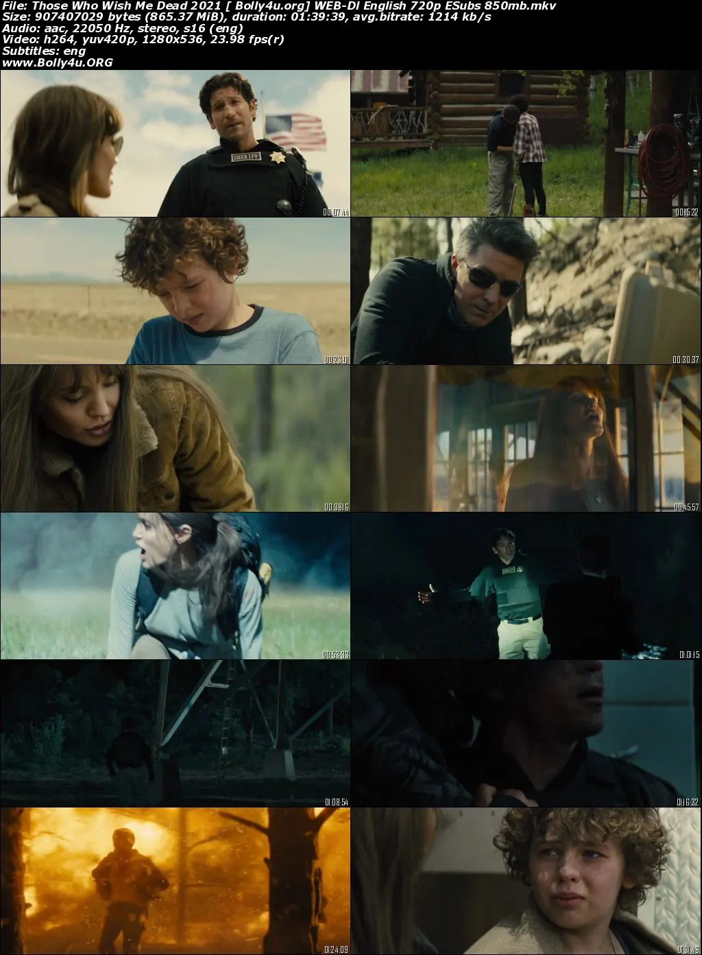 Those Who Wish Me Dead 2021 WEB-DL 850MB English 720p ESub Download