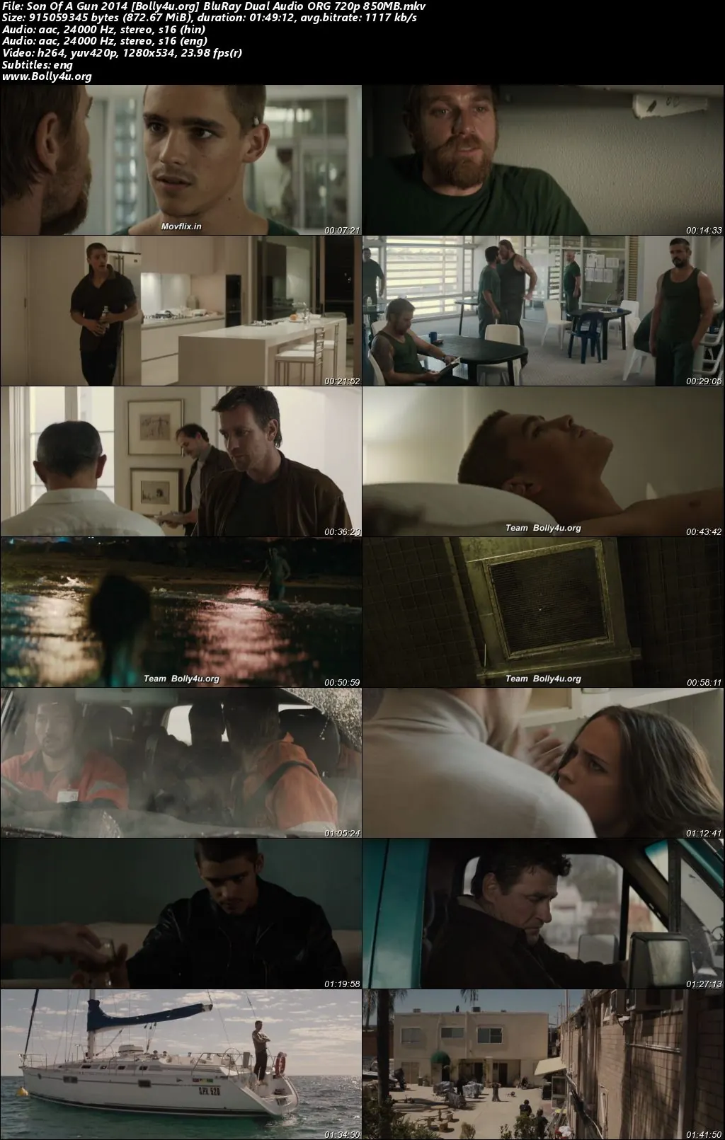 Son Of A Gun 2014 BluRay Hindi Dual Audio ORG Full Movie Download 1080p  720p  480p