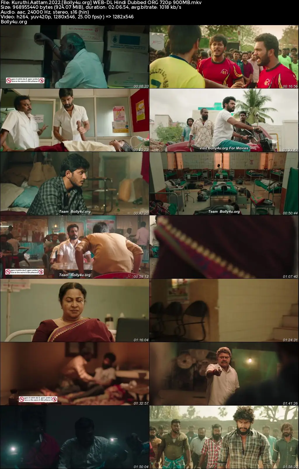 Kuruthi Aattam 2022 WEB-DL Hindi Dubbed ORG Full Movie Download 1080p  720p  480p