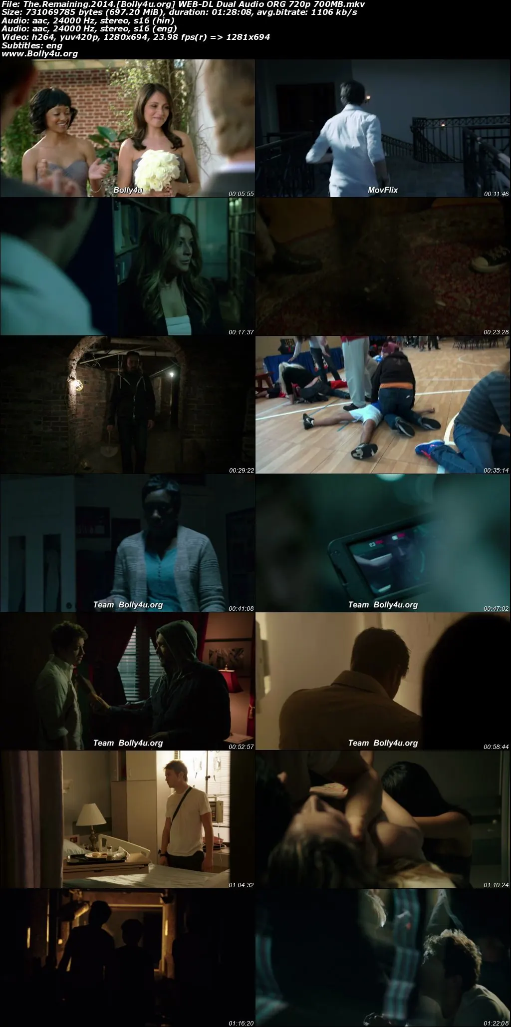 The Remaining 2014 WEB-DL Hindi Dual Audio ORG Full Movie Download 1080p  720p  480p