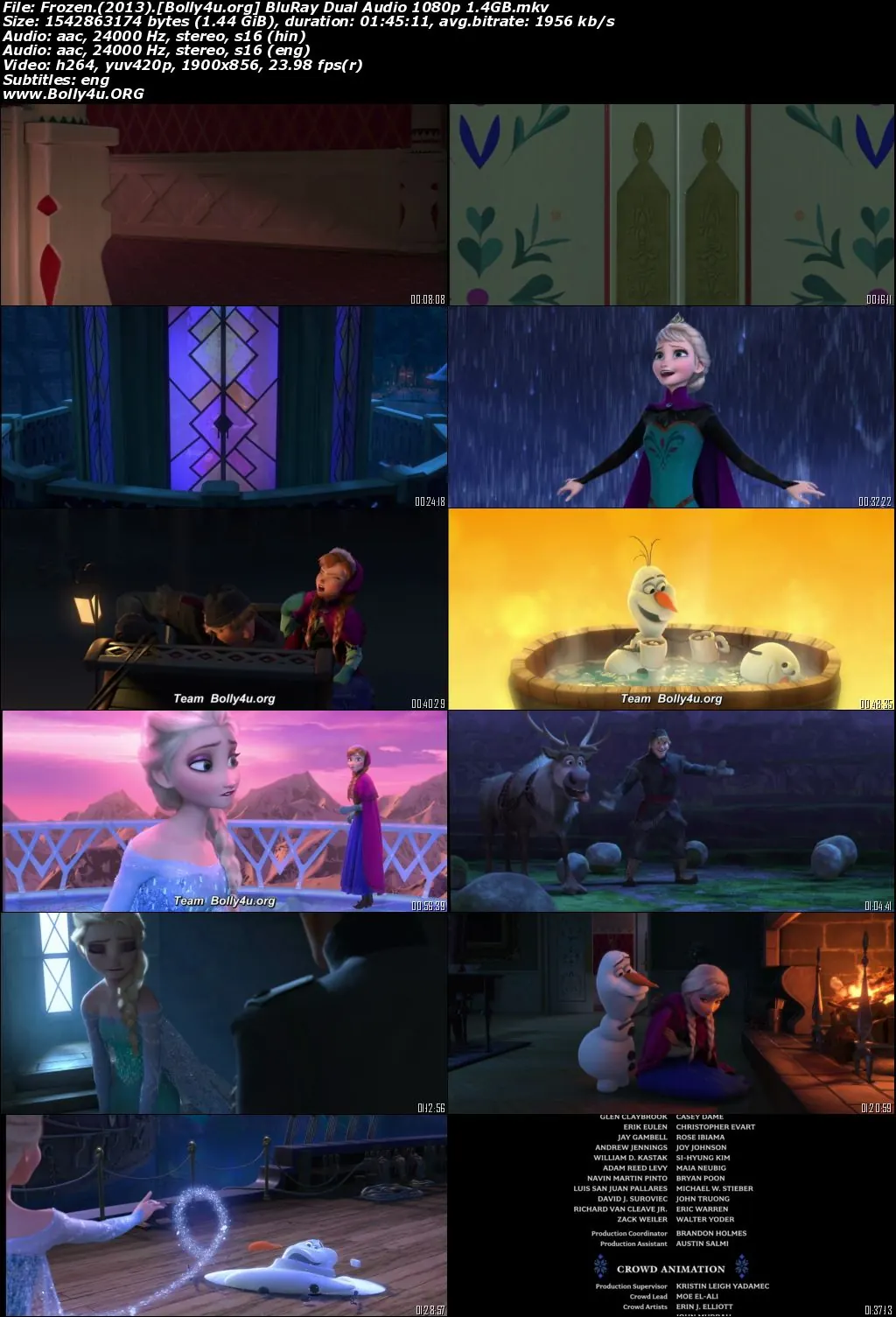 Frozen 2013 BluRay Hindi Dual Audio Full Movie Download 1080p  720p  480p