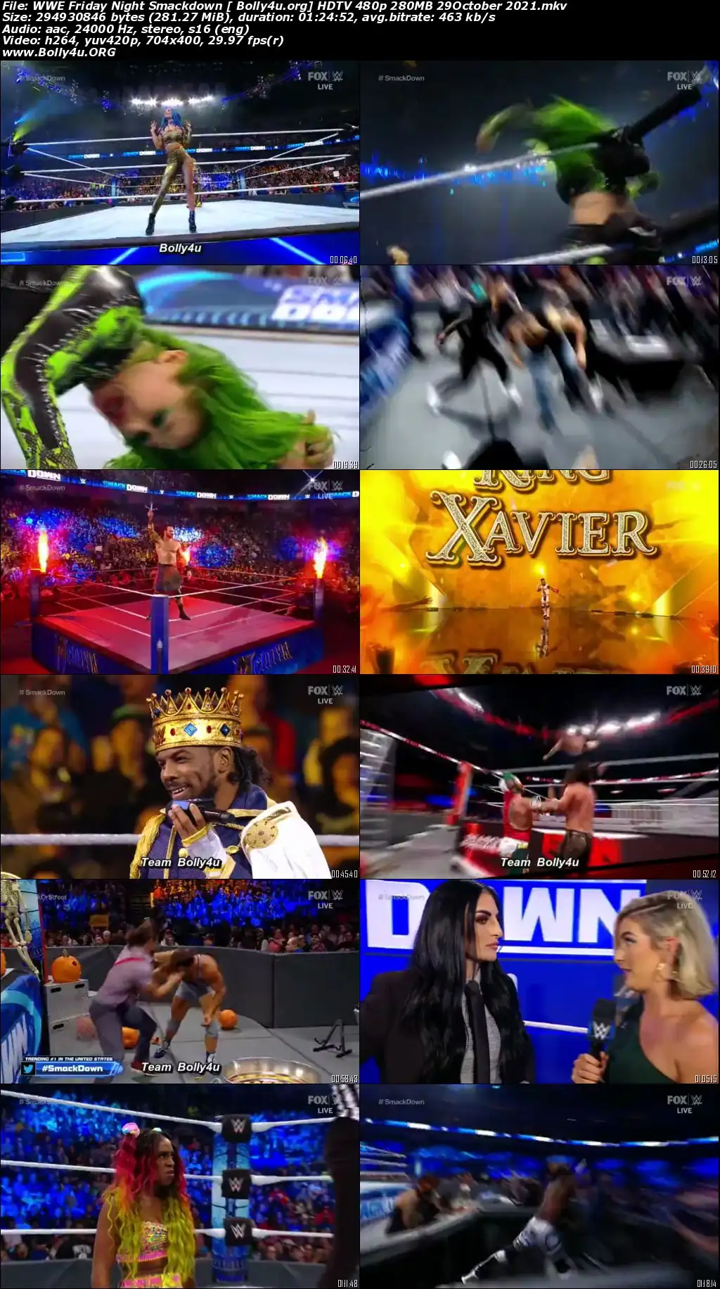 WWE Friday Night Smackdown HDTV 480p 280MB 29 October 2021 Download