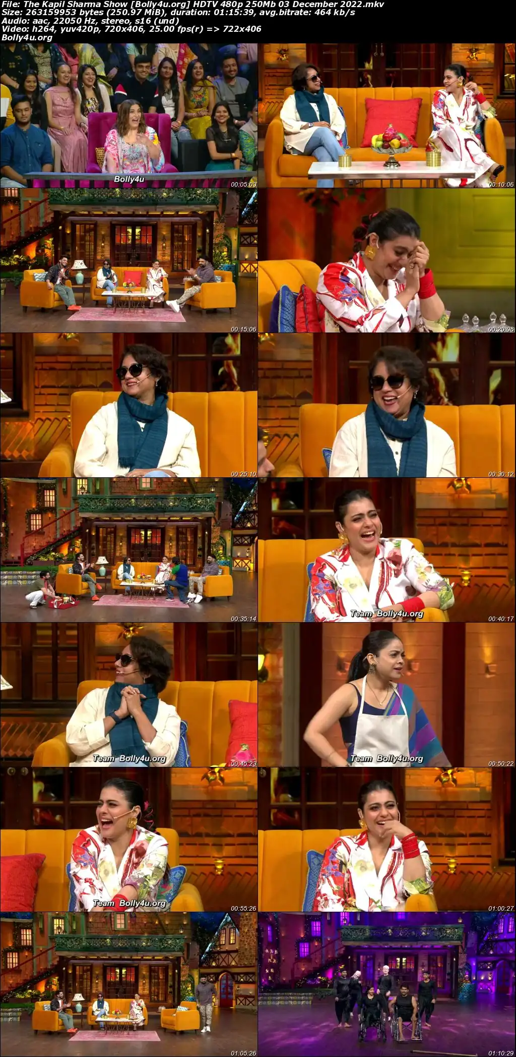 The Kapil Sharma Show HDTV 480p 250Mb 03 December 2022 Download