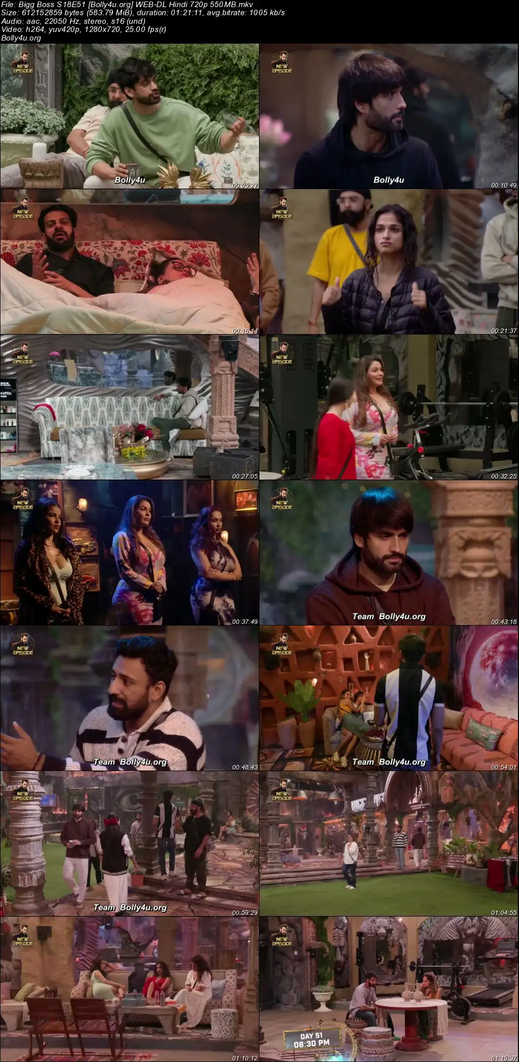 Bigg Boss 2024 WEB-DL Hindi S18E51 Download 720p  480p