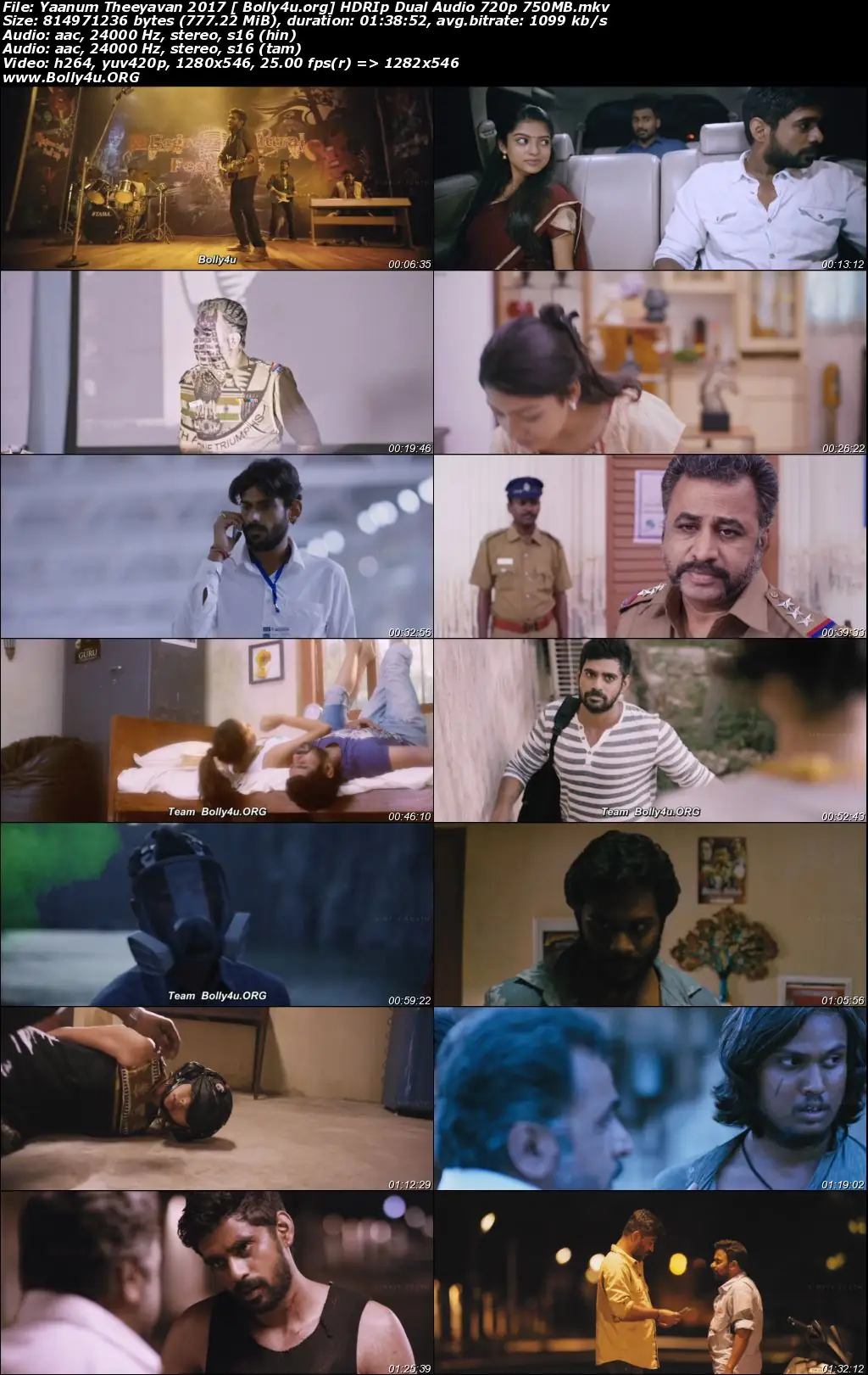 Yaanum Theeyavan 2017 HDRip 300Mb UNCUT Hindi Dual Audio 480p Download