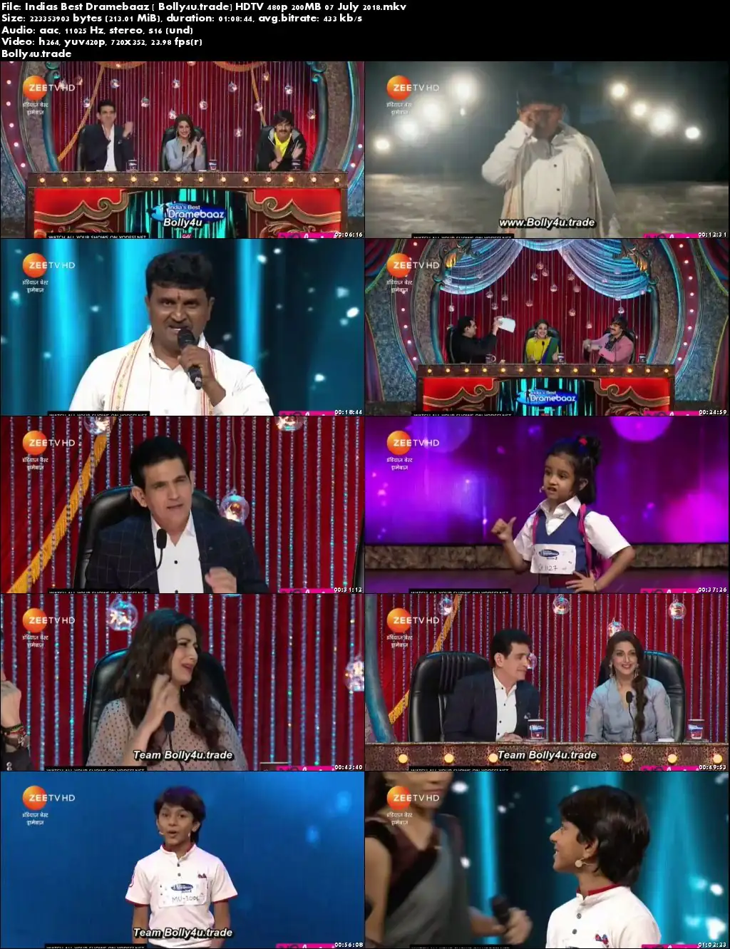 Indias Best Dramebaaz HDTV 480p 200MB 07 July 2018 Download
