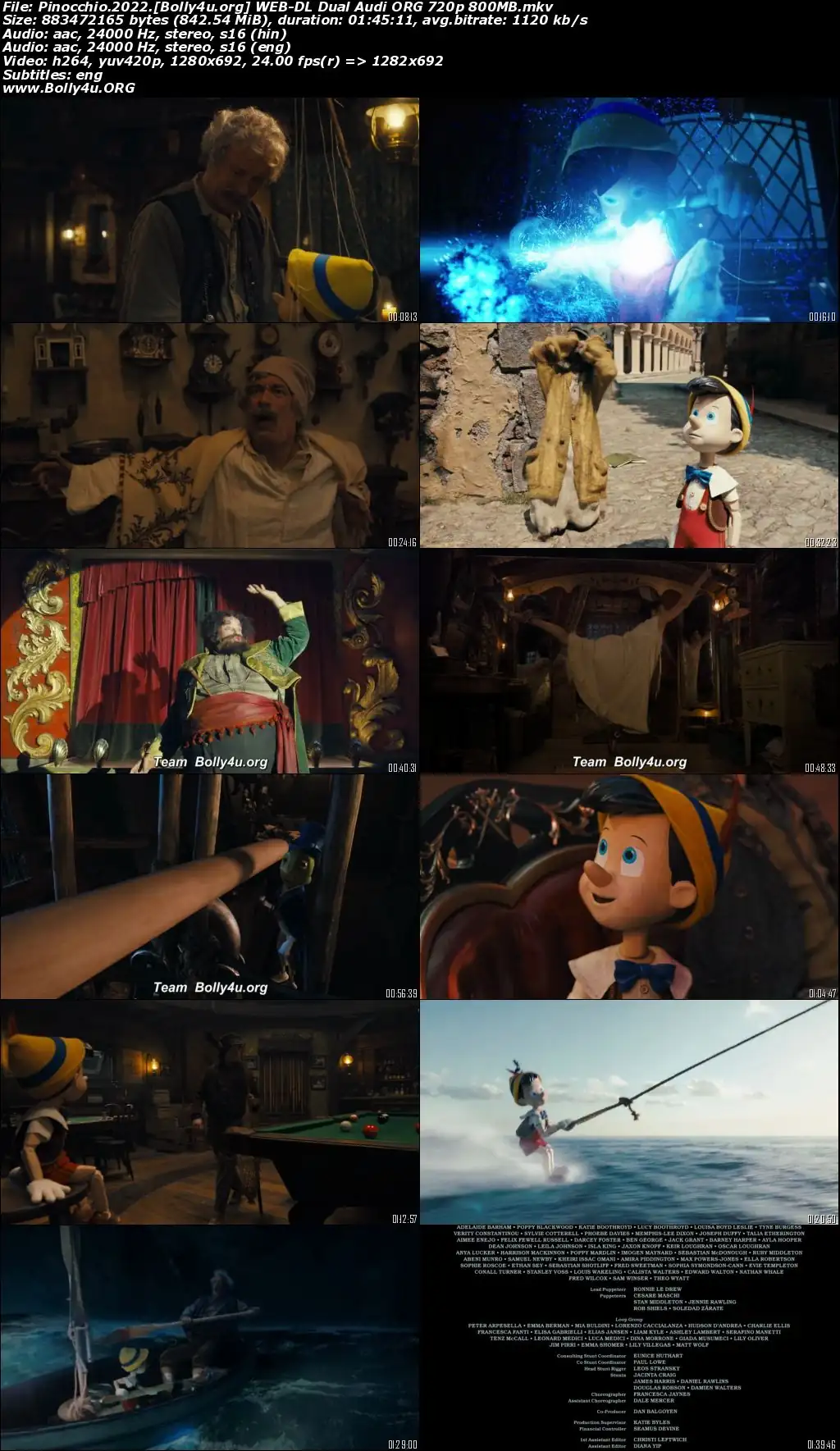 Pinocchio 2022 WEB-DL Hindi Dual Audio ORG Full Movie Download 1080p  720p  480p