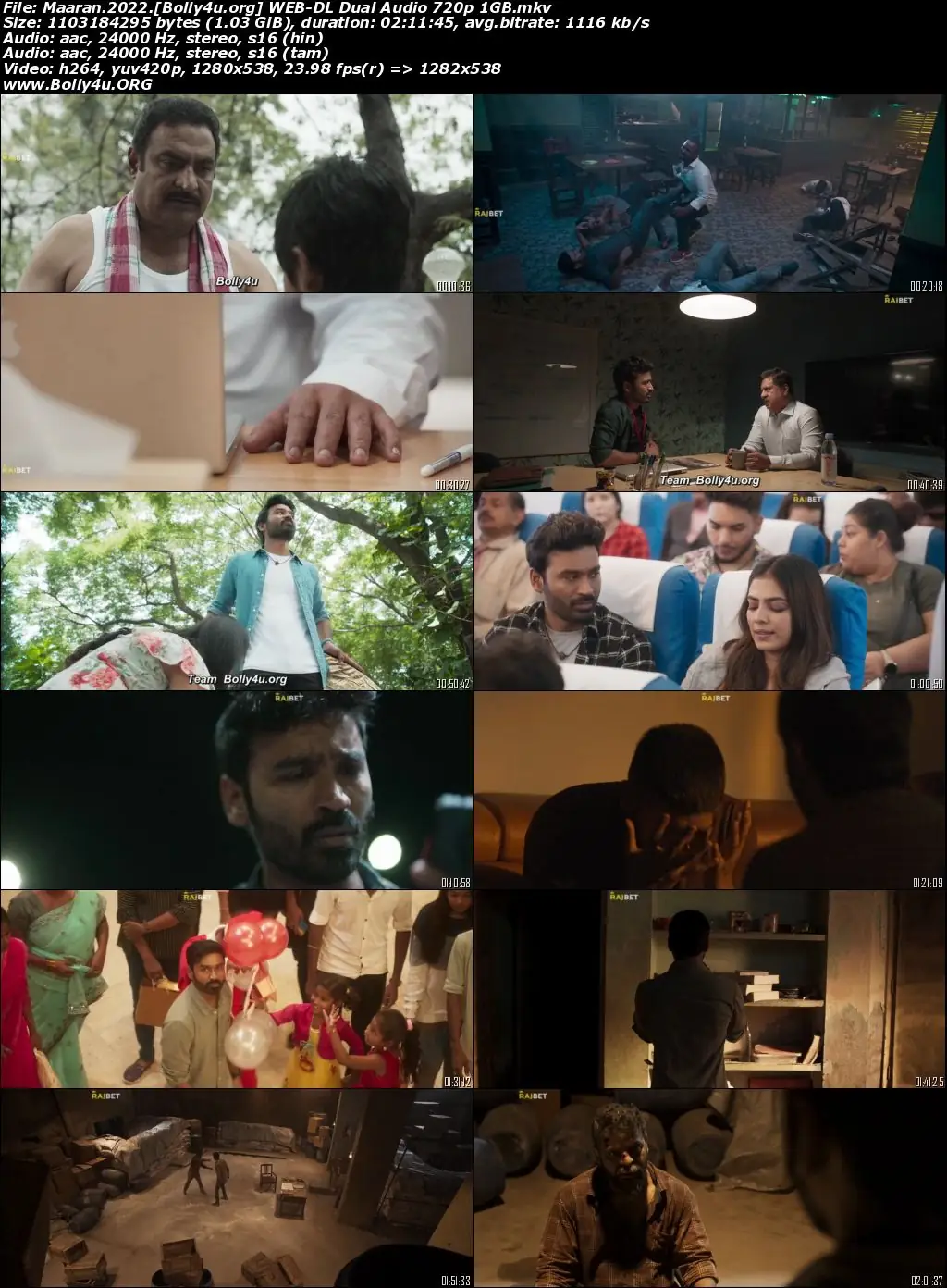 Maaran 2022 WEB-DL Hindi HQ Dub Dual Audio 720p 480p Download