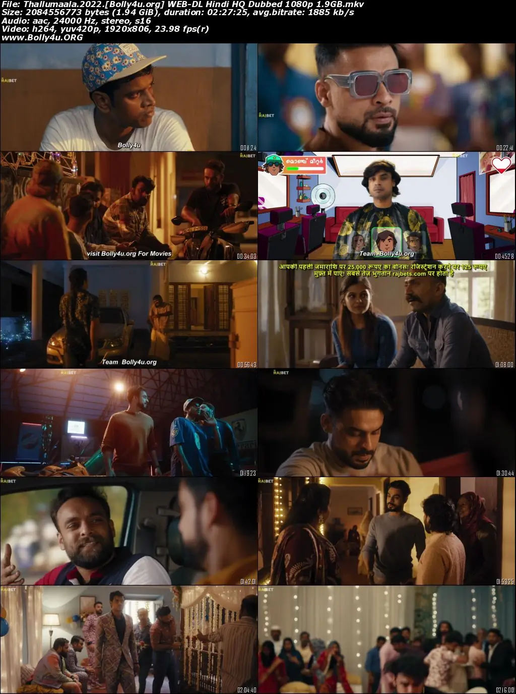 Thallumaala 2022 WEB-DL Hindi HQ Dubbed Full Movie Download 1080p  720p  480p