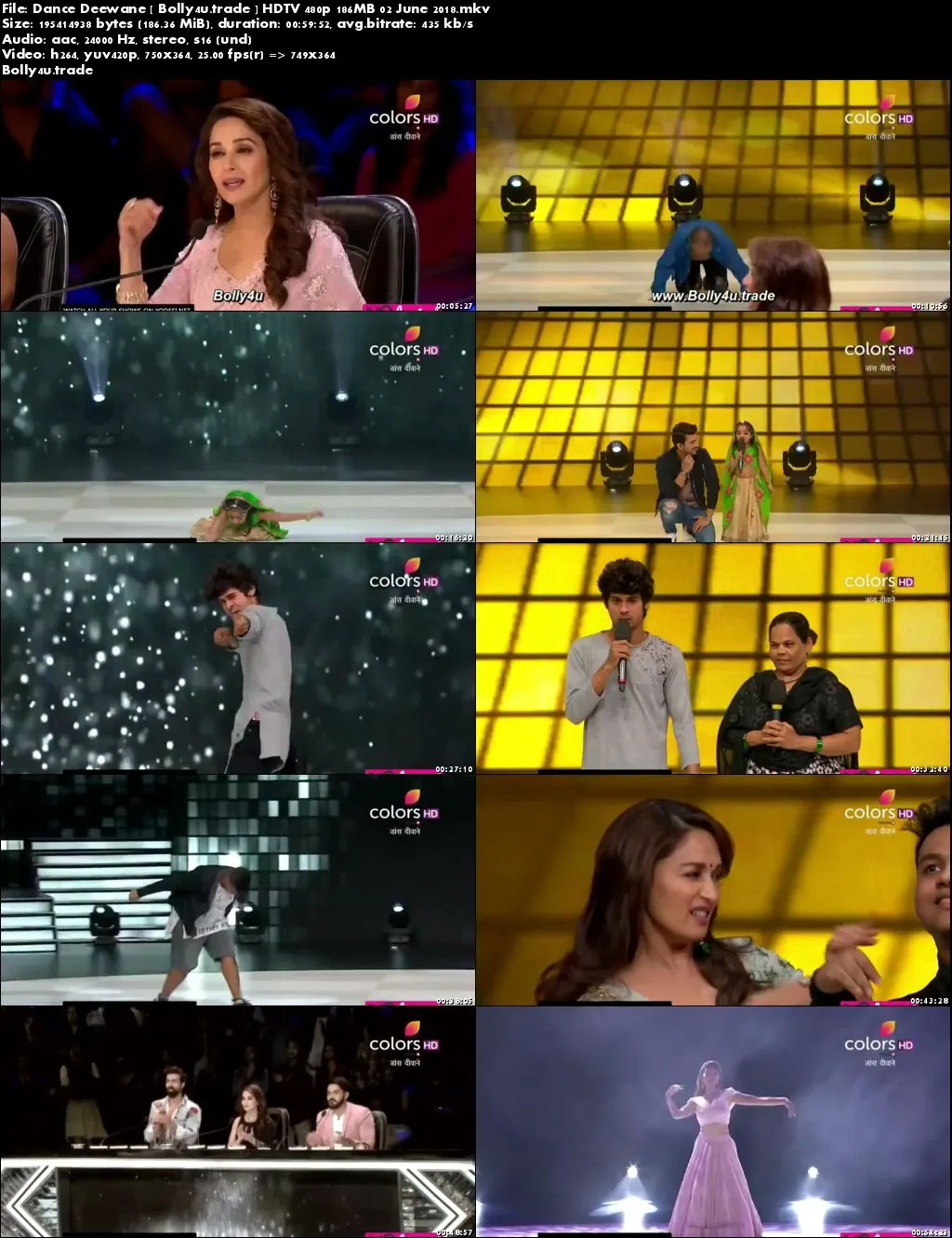 Dance Deewane HDTV 480p 180MB 02 June 2018 Download