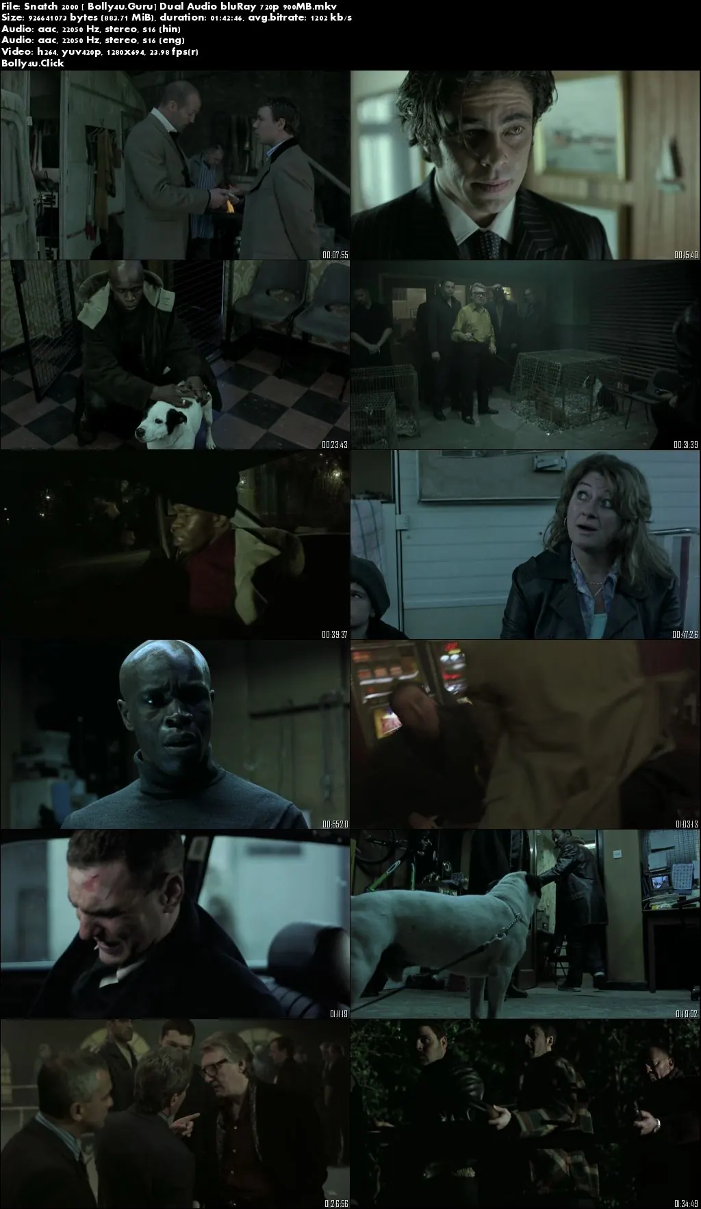 Snatch 2000 BluRay 900MB Hindi Dual Audio 720p Download
