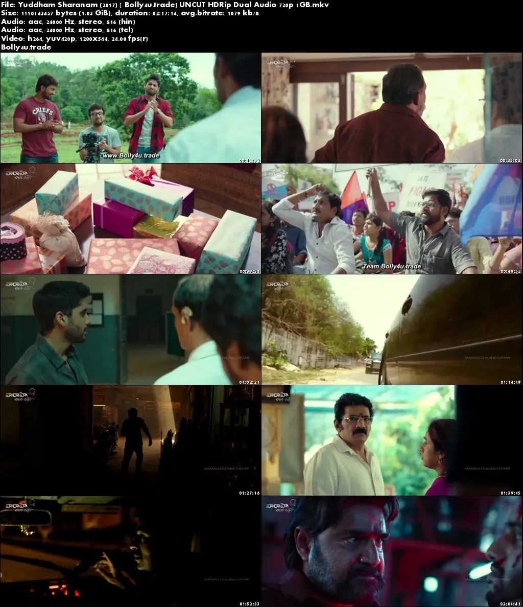 Yuddham Sharanam 2017 HDRip 1GB UNCUT Hindi Dual Audio 720p Download