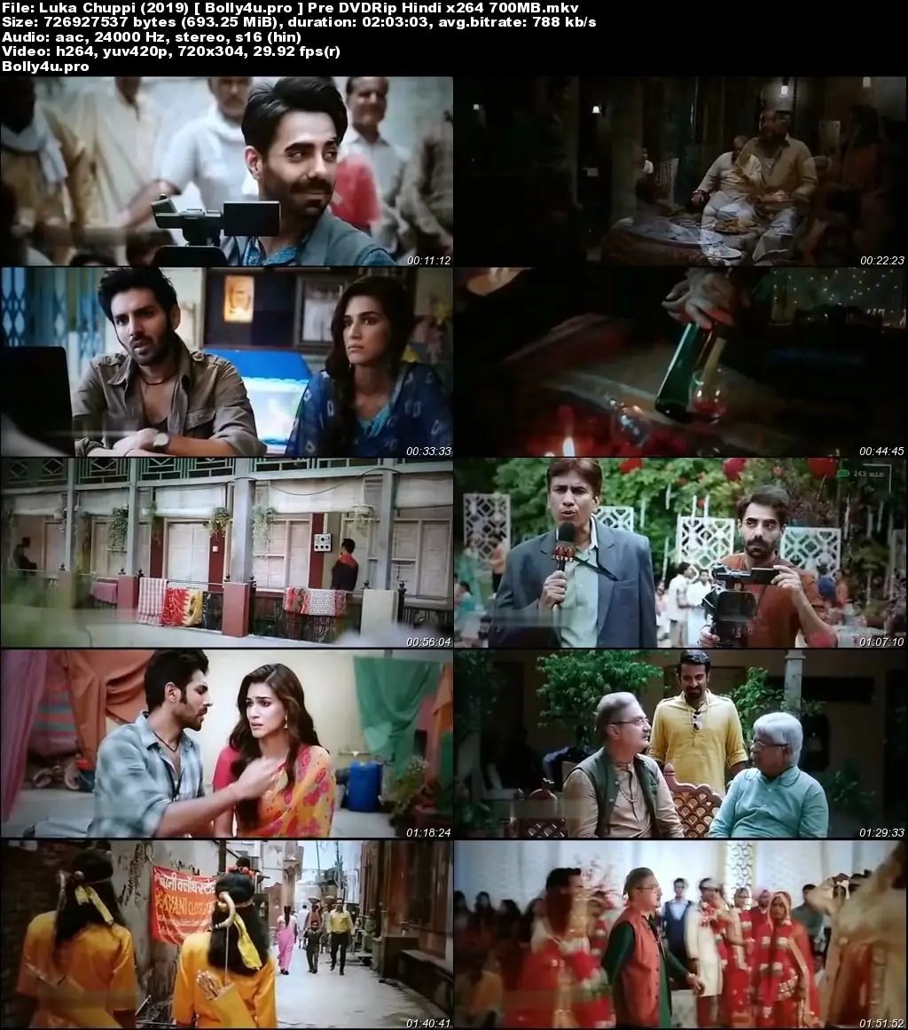 Luka Chuppi 2019 Pre DVDRip 700MB Hindi x264 Download