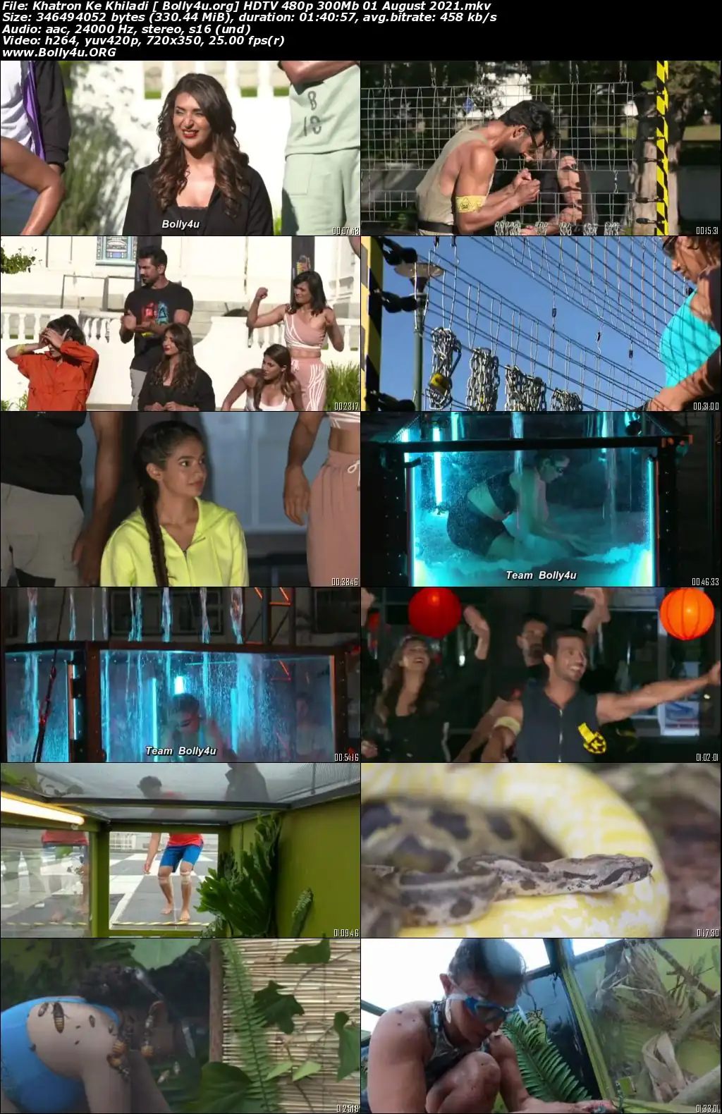 Khatron Ke Khiladi HDTV 480p 300Mb 01 August 2021 Download
