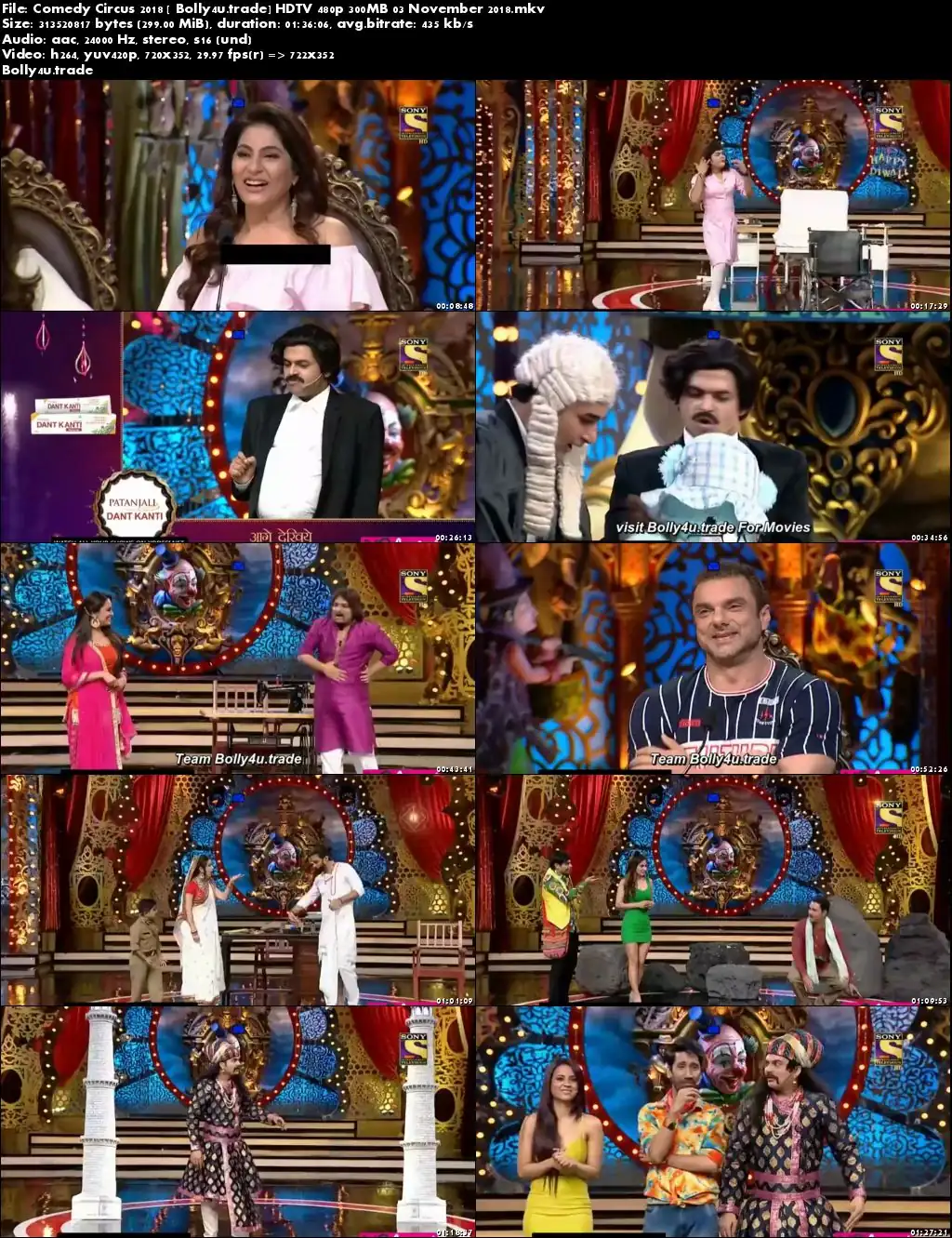 Comedy Circus 2018 HDTV 480p 300MB 03 November 2018 Download