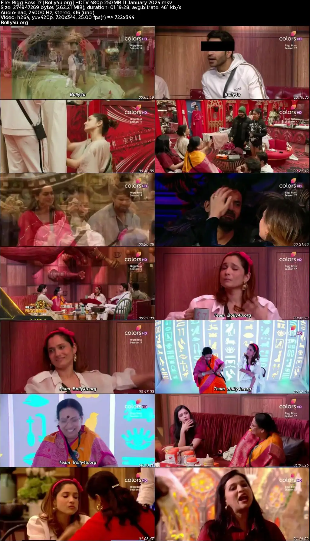 Bigg Boss 17 HDTV 480p 250MB 11 January 2024 Download