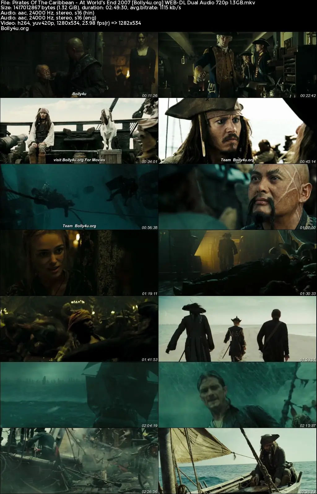 Pirates of the Caribbean At Worlds End 2007 WEB-DL Hindi Dual Audio ORG Full Movie Download 1080p  720p  480p